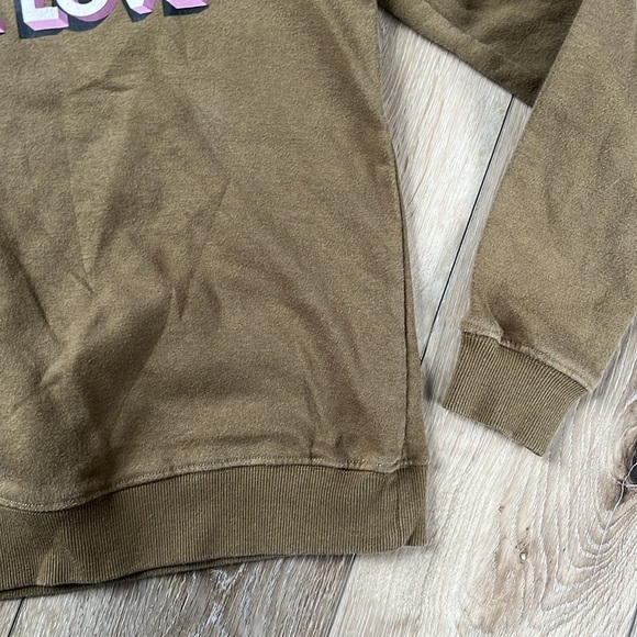 Rebecca Minkoff I Feel Love Green Pullover Crewneck Sweatshirt - Picture 5 of 12